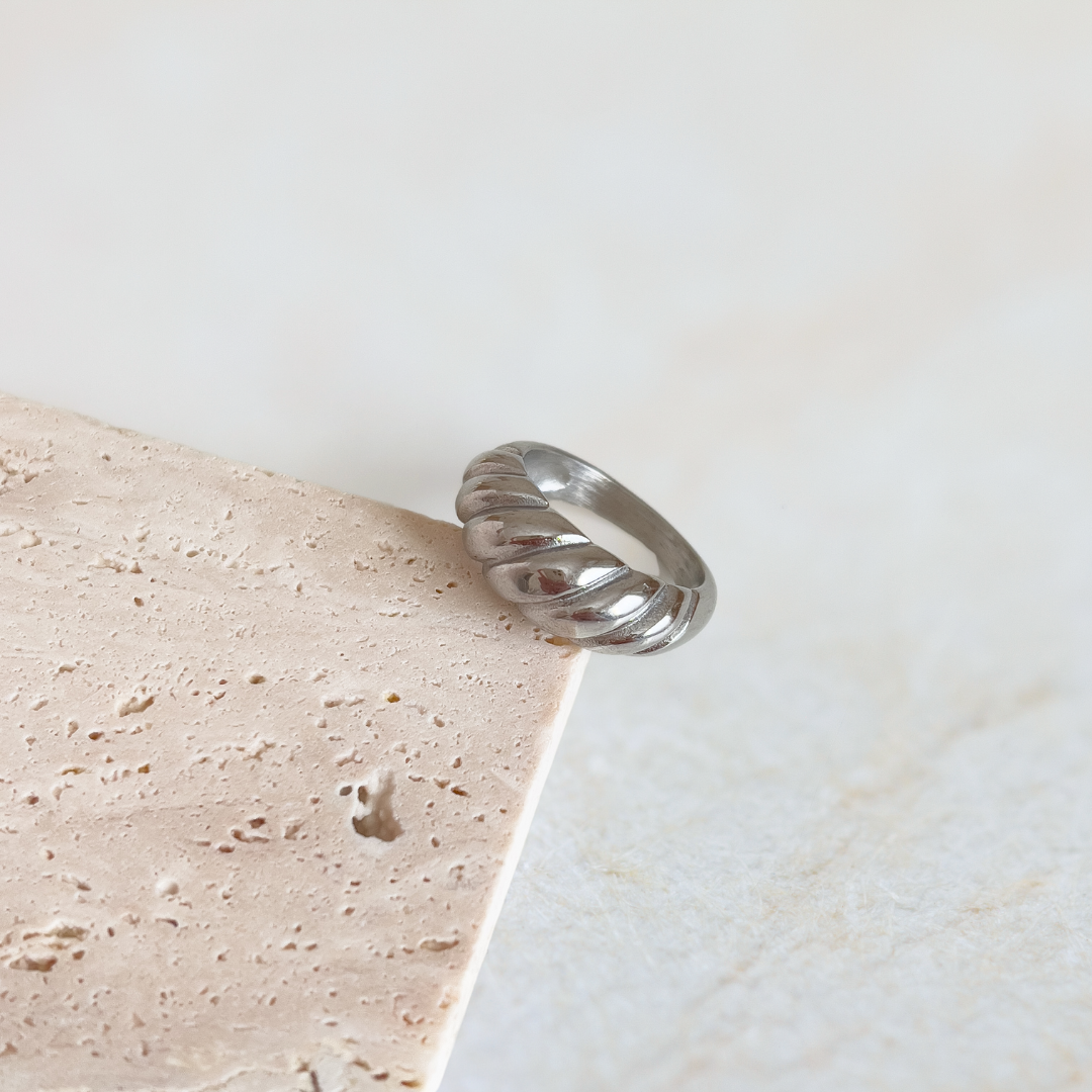 Large Croissant Ring Steel