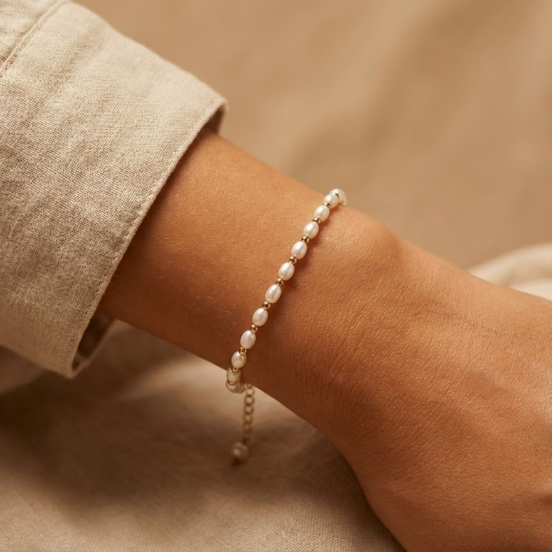Handmade Fresh Water Pearl with Beads Bracelet