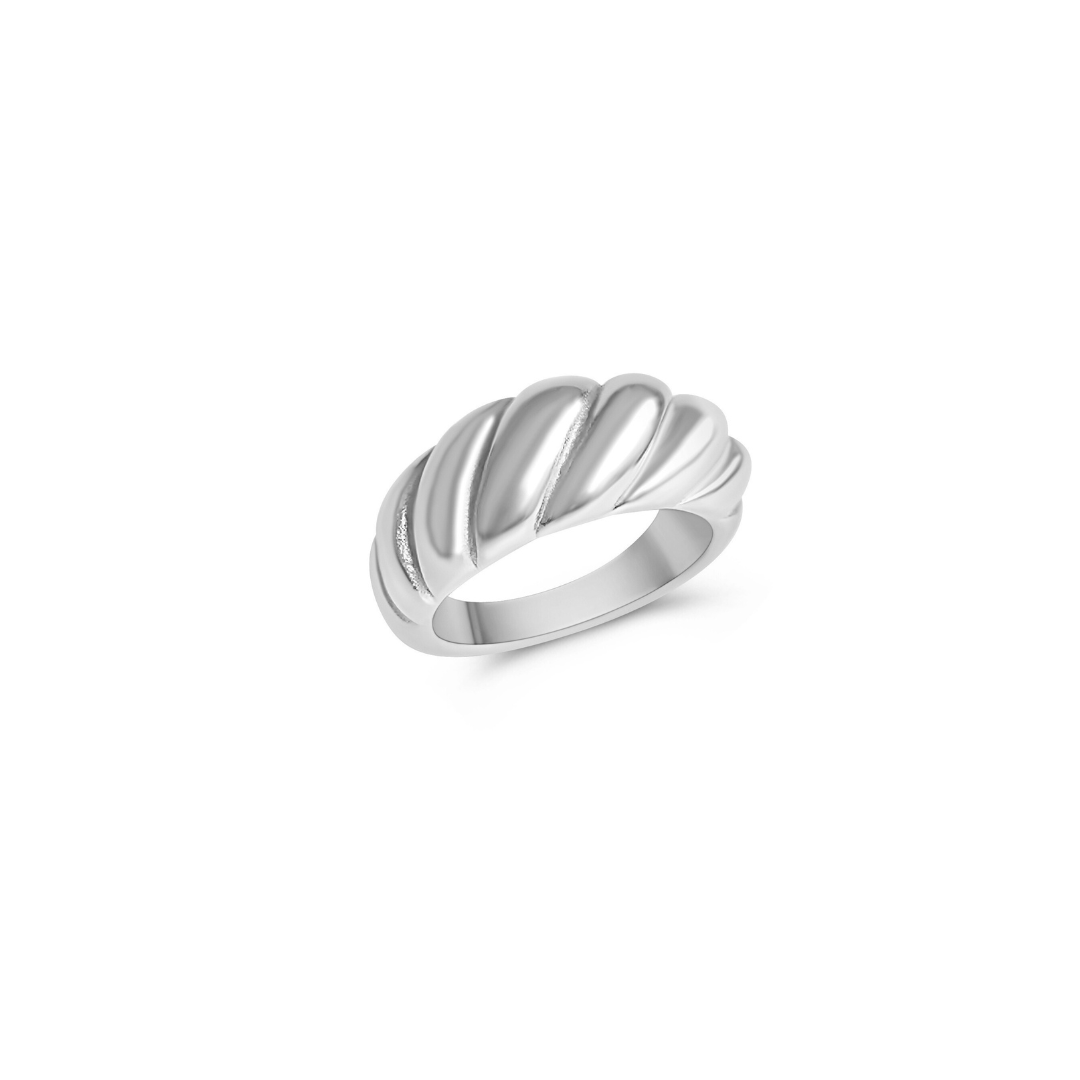 Large Croissant Ring Steel