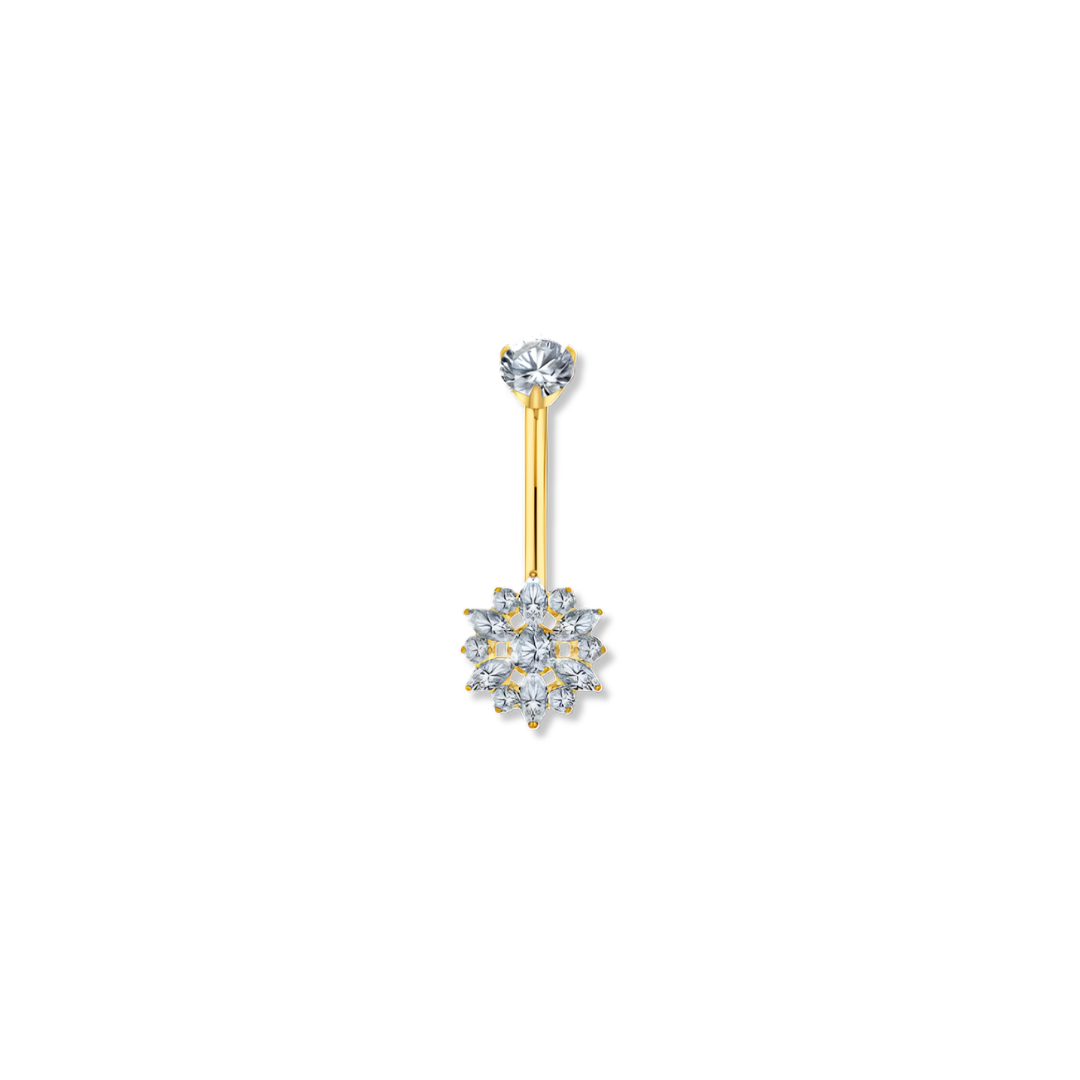 Titanium Navel Sunburst Piercing