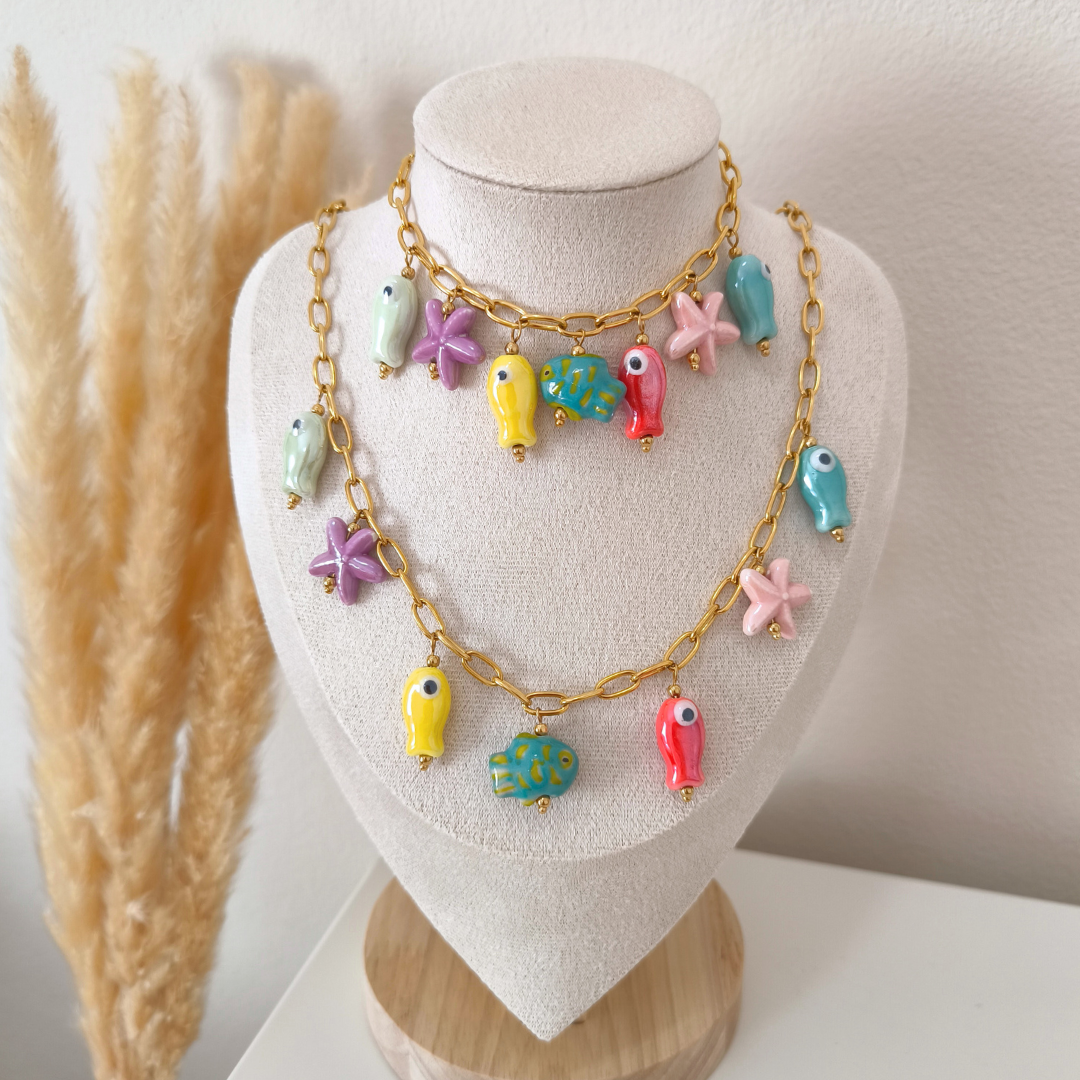 Under The Sea Necklace + Bracelet Set