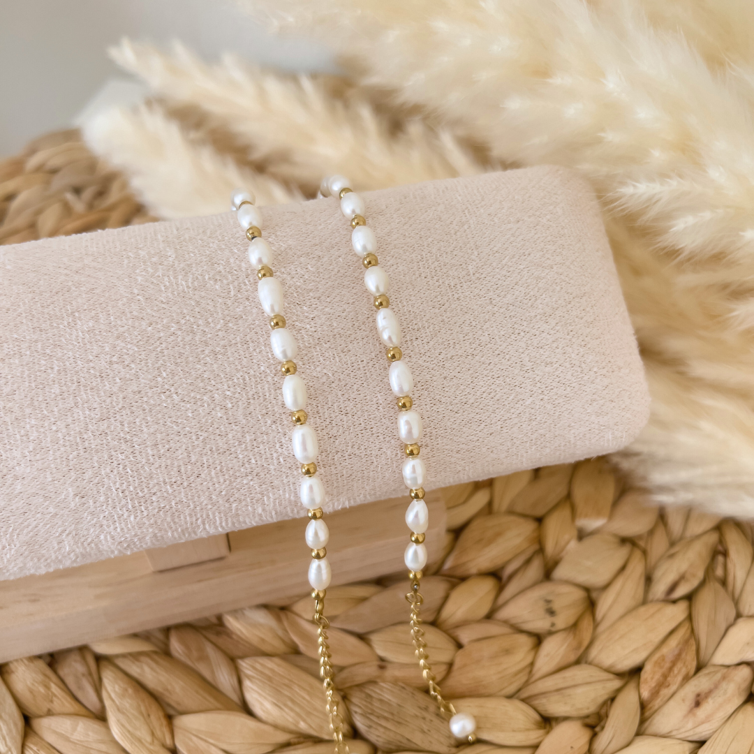 Handmade Fresh Water Pearl with Beads Bracelet