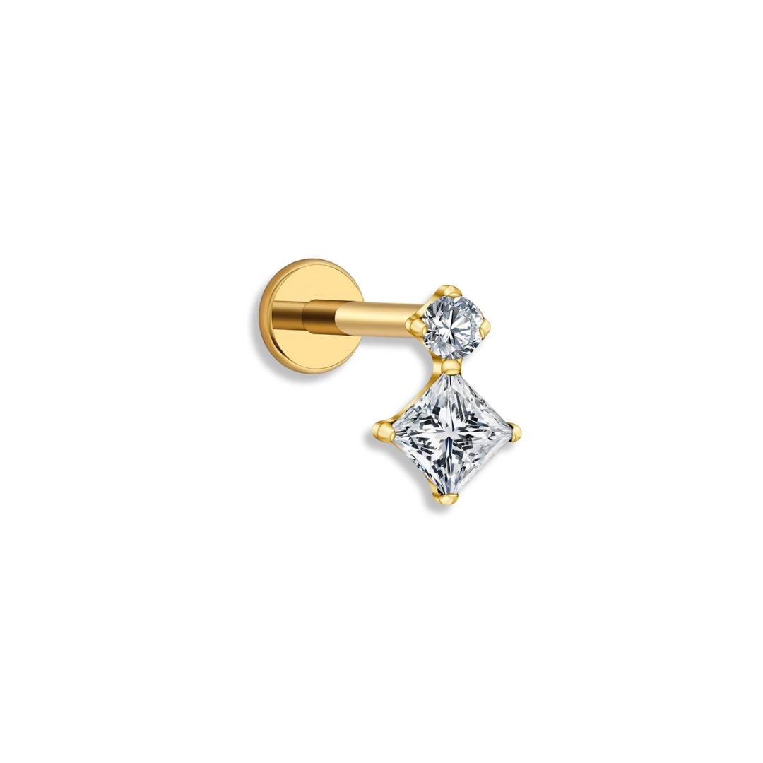 Titanium Diamond Drop Piercing