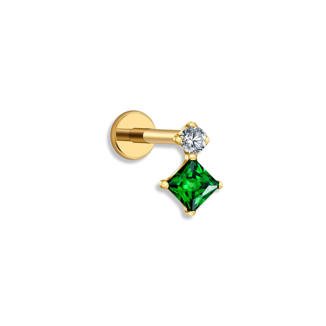 Titanium Diamond Drop Piercing