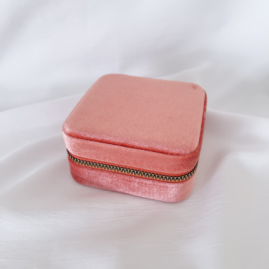 Coral Jewellery Box with Mirror