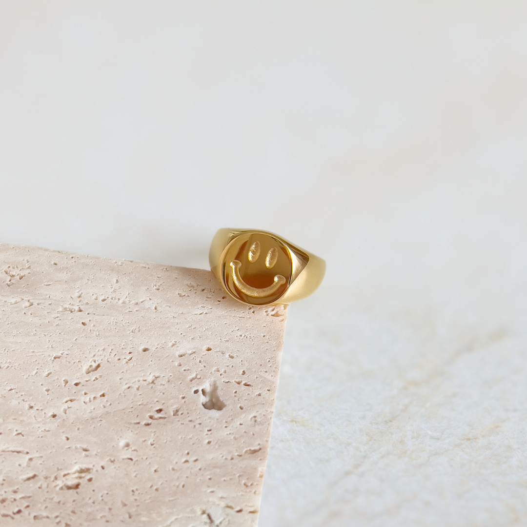 Smiley Signet Ring