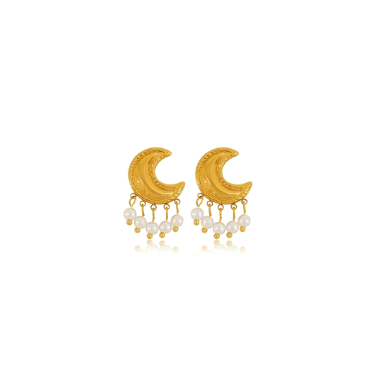 Crescent Moon Studs