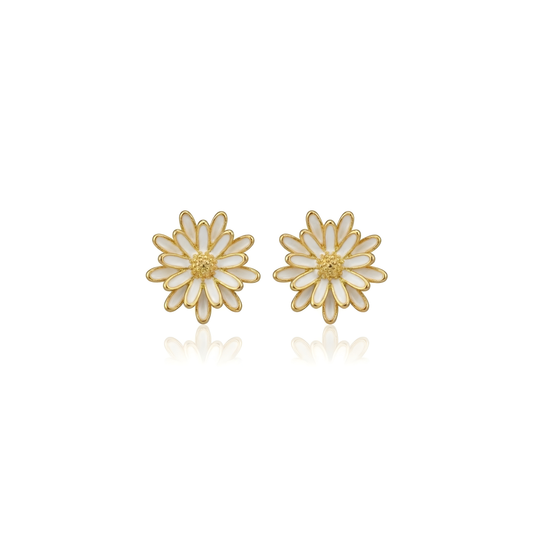 Large Enamel Chrysanthemum Studs