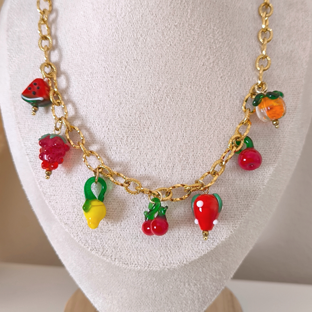 Fruit Punch [Handmade Glass Beads] Necklace